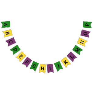 Personalised mardi gras banner