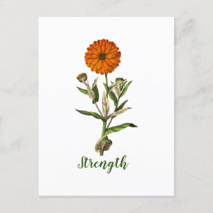 Personalised Marigold Strength Inspirational Card