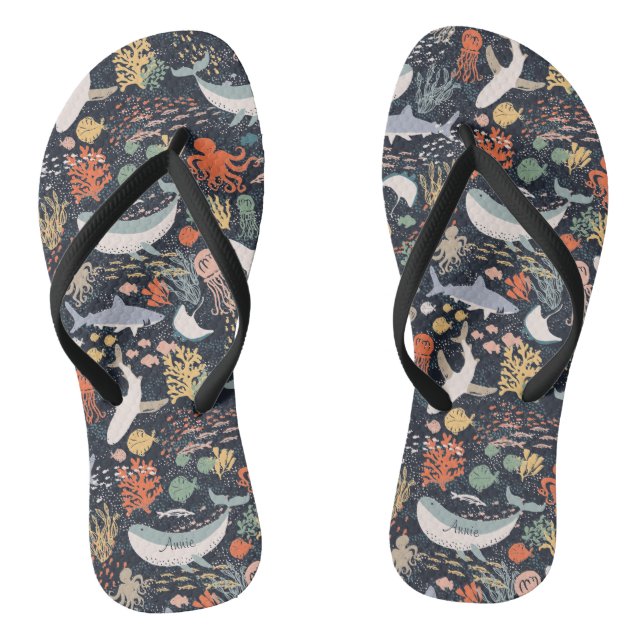Personalised | Marine Life Jandals (Footbed)