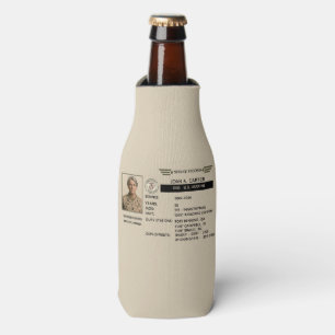 Personalised Marine Service Record Gift Bottle Cooler