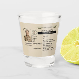 Personalised Marine Service Record Gift Shot Glass