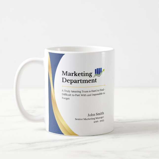 Personalised Marketing Department Coffee Mug (Left)