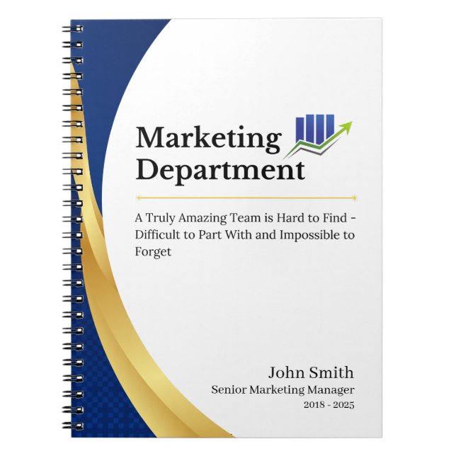 Personalised Marketing Department Notebook (Front)