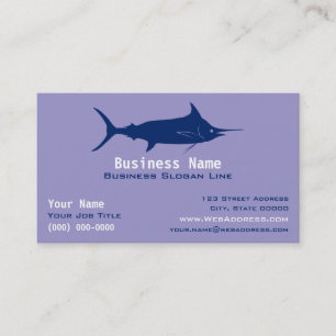 Personalised Marlin / Sportfishing & Charter Boat Business Card