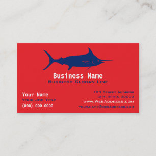 Personalised Marlin / Sportfishing & Charter Boat Business Card