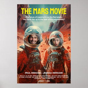 Personalised Mars Adventure Science Fiction Film v Poster
