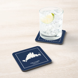 Personalised Martha's Vineyard Silhouette Coaster