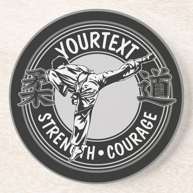 Personalised Martial Arts JUDO Japan Combat Sport  Coaster (Front)