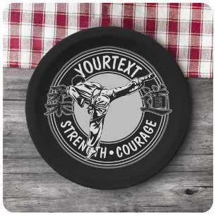Personalised Martial Arts JUDO Japan Combat Sport  Paper Plate