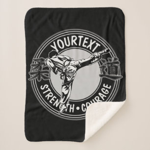 Personalised Martial Arts JUDO Japan Combat Sport Sherpa Blanket