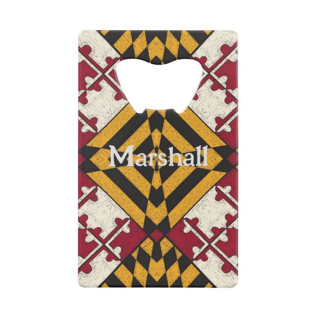 Personalised Maryland State Flag Bottle Opener (Front)