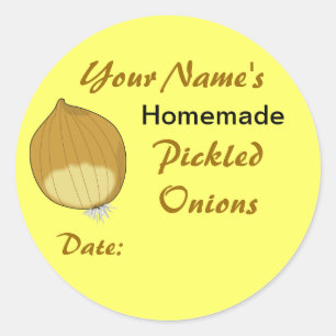 Personalised Mason Jar Lid Labels Pickled Onions