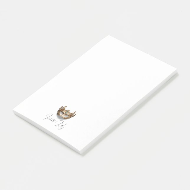 Personalised Masquerade Mask Post-it Notes (Angled)