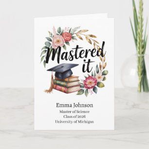 Personalised Mastered It Graduation Card