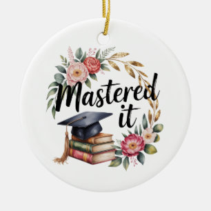 Personalised Mastered It Graduation Ceramic Tree Decoration