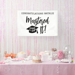 Personalised Masters Degree Graduation Mastered It Banner