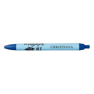 Personalised Masters Degree Graduation Mastered It Black Ink Pen