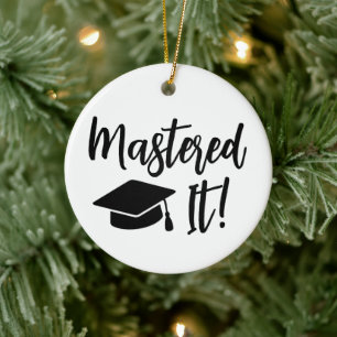 Personalised Masters Degree Graduation Mastered It Ceramic Tree Decoration