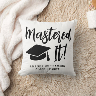 Personalised Masters Degree Graduation Mastered It Cushion