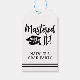 Personalised Masters Degree Graduation Mastered It Gift Tags