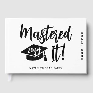 Personalised Masters Degree Graduation Mastered It Guest Book