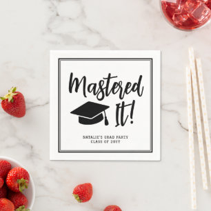 Personalised Masters Degree Graduation Mastered It Napkin
