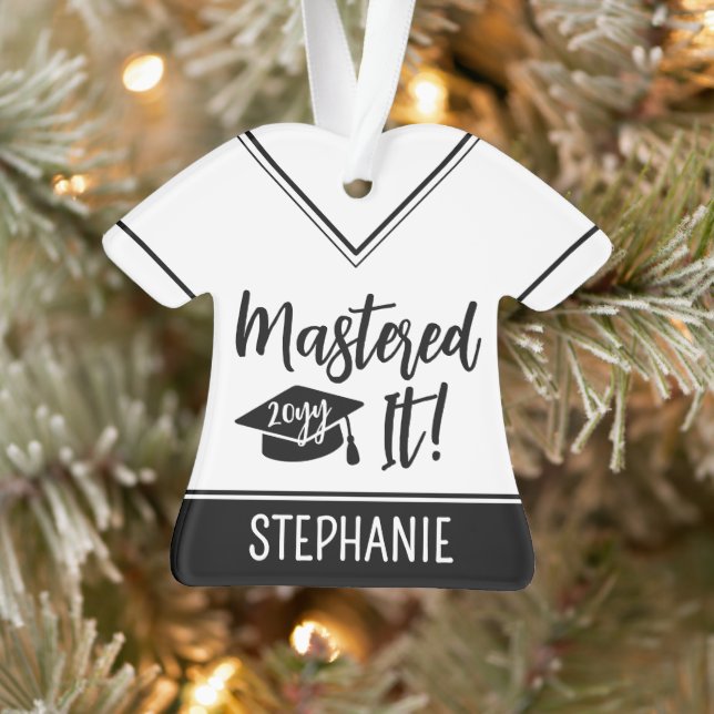 Personalised Masters Degree Graduation Mastered It Ornament (Tree)