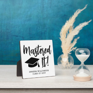 Personalised Masters Degree Graduation Mastered It Plaque