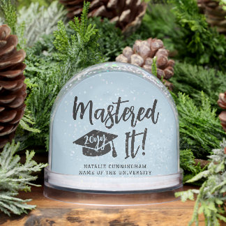 Personalised Masters Degree Graduation Mastered It Snowglobe