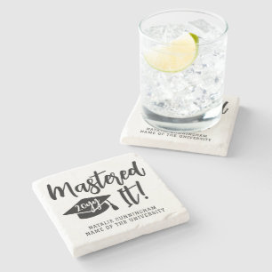 Personalised Masters Degree Graduation Mastered It Stone Coaster