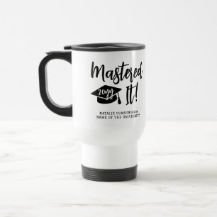 Personalised Masters Degree Graduation Mastered It Travel Mug