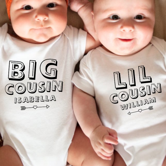 Personalised Matching Big Cousin Baby Bodysuit (Creator Uploaded)