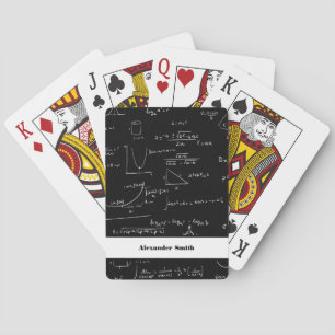 Personalised Math Formulas Equations Teacher Playing Cards