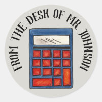 Personalised Math Teacher Calculator From the Desk