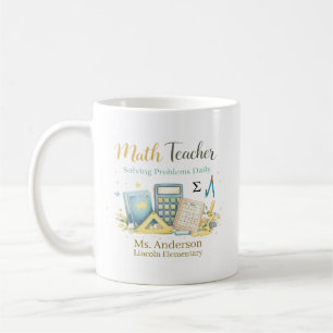 Personalised Math Teacher Gift Coffee Mug