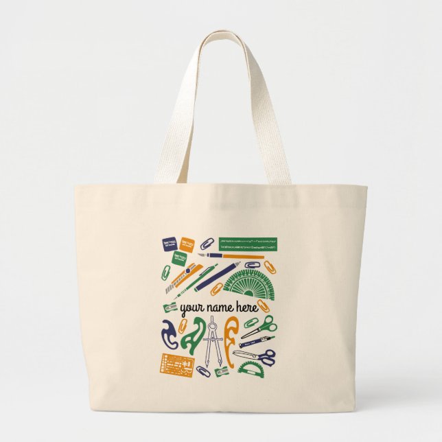 Personalised Math Teacher Tote Bag (Front)