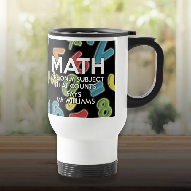 Personalised Math The Only Subject That Counts Travel Mug (Personalized Math The Only Subject That Counts Travel Mug)