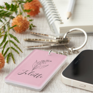 Personalised May Lily of the Valley Birth Flower Key Ring