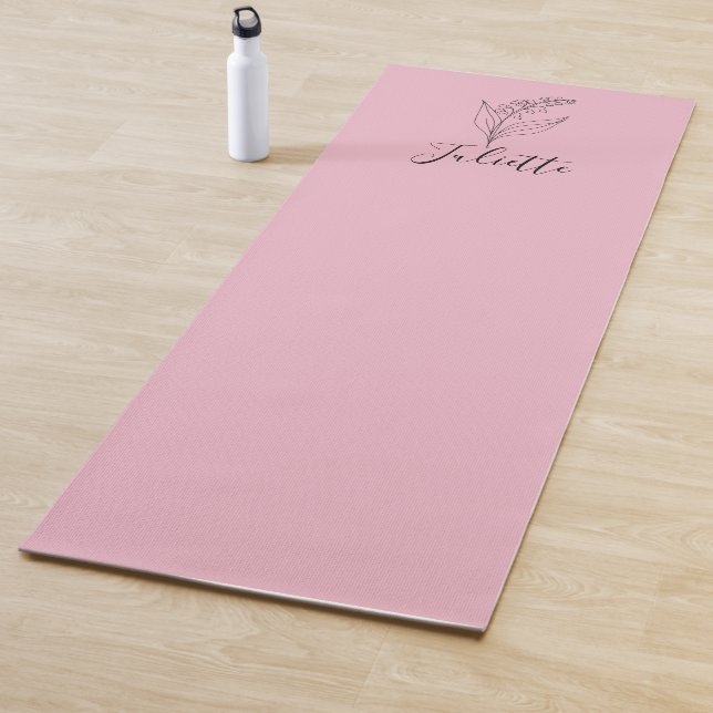 Personalised May Lily of the Valley Birth Flower  Yoga Mat (In Situ)
