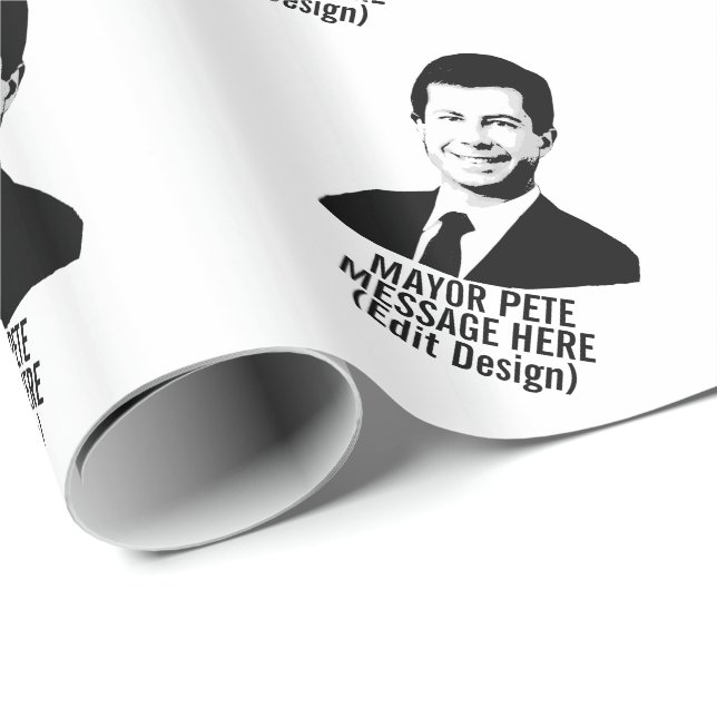 Personalised Mayor Pete Wrapping Paper (Roll Corner)