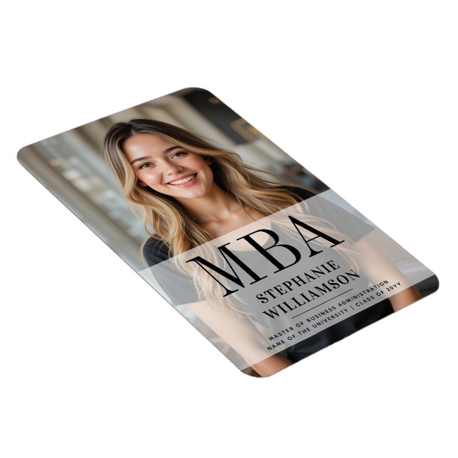 Personalised MBA Business School Graduation Magnet (Right Side)