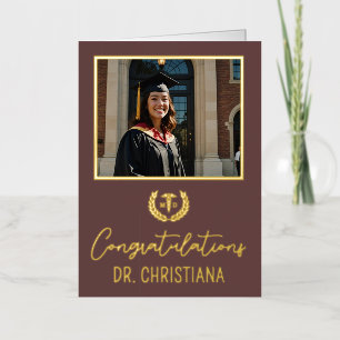 Personalised MD Doctor of Medicine Graduation Foil Greeting Card