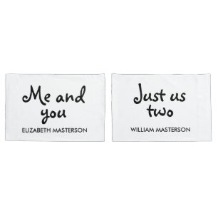 Personalised Me and you, just us two Pillowcase