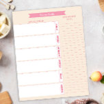 Personalised Meal Planner and Shopping List Pastel Notepad<br><div class="desc">Pastel meal planner and shopping list for an organised week ahead any family can use. This meal planner template could be customised by changing the wording as you see fit. You could change it for events and scheduling or more niche needs as needed. Makes a great gift idea for Mother's...</div>