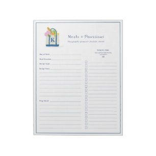 Personalised Meal Planning Notepad