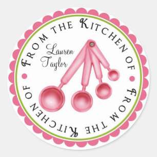 Personalised  Measuring Spoon Kitchen Stickers
