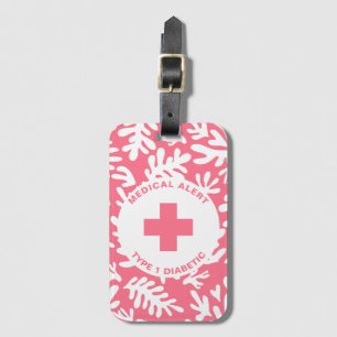 Personalised Medical Alert Diabetic Gift Diabetes Luggage Tag