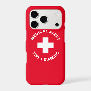Personalised Medical Alert Diabetic Red