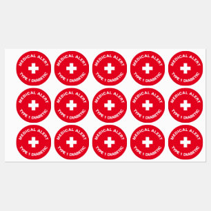 Personalised Medical Alert Diabetic Red