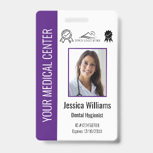 Personalised Medical Certified Employee Purple ID Badge